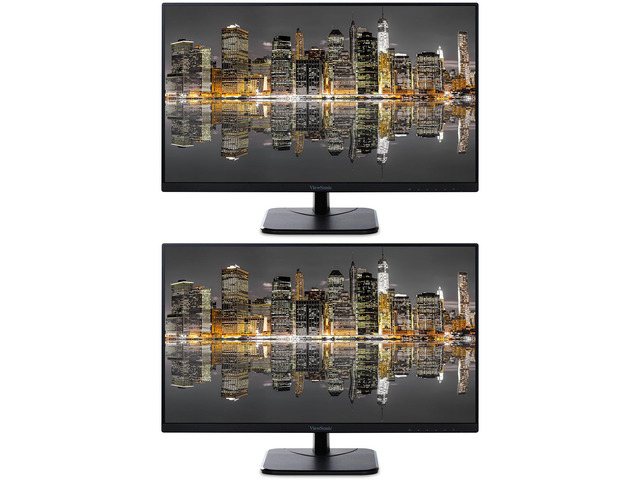 ViewSonic VA2756-MHD 27-inch 1920 x 1080 Full HD LCD IPS Monitor, 2-Pack Bundle with Ultra-Thin Bezel, FreeSync, Eye Care, HDMI, DisplayPort, VGA,...