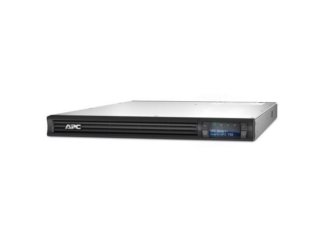 APC Smart-UPS, SMT750RM1U 1U Rack Back-UPS, 750 VA Backup Battery Power Supply, 4 x NEMA 5-15R, AVR, LCD Screen Bundled With 16GB USB Storage