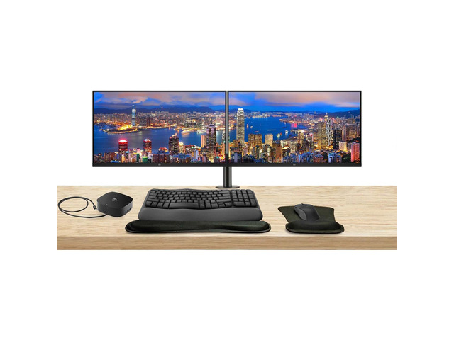 HP EliteDisplay E27q G5 27-inch QHD 2560 x 1440 LED LCD IPS Monitor, 2-Pack Bundle, HDMI, USB Hub, DisplayPort, Dual Monitor Stand, USB-C Dock,...