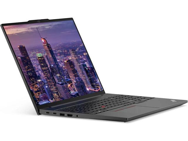 Lenovo E16 16' Ryzen 5, 16GB RAM, 256GB SSD, Notebook Bundle with 2 x ThinkVision T27i 27' Monitors, Dual Stand, USB-C Dock, MK670 Wireless...