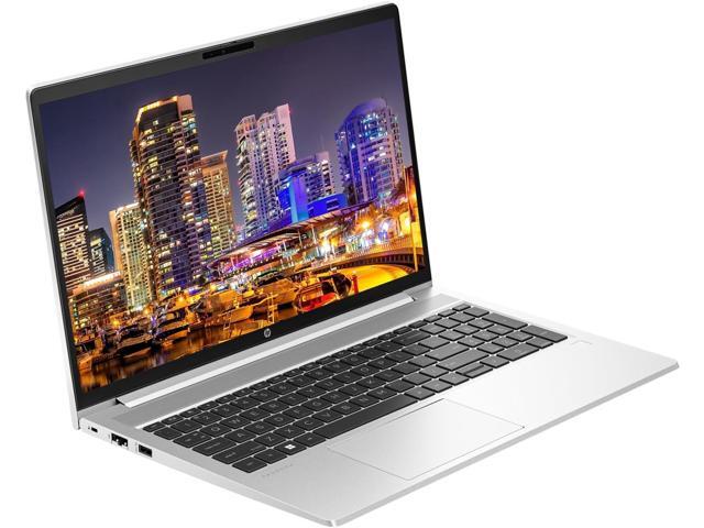 HP ProBook 455 G10 15.6' Ryzen 5, 8GB RAM, 256GB SSD, Bundle with 2 x EliteDisplay E27 27' Monitors, Dual Stand, USB-C Dock, MK670 Wireless...