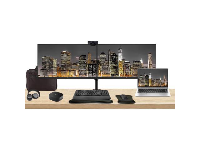 HP ProBook 440 G10 14' i5, 8GB RAM, 256GB SSD, Bundle with 2 x EliteDisplay E27 27' Monitors, Dual Stand, USB-C Dock, MK550 Wireless Keyboard and...
