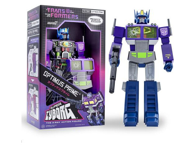 Super7 Transformers Super Cyborg Optimus Prime Shattered Glass Purple - SU-TRANW01-OPP-04
