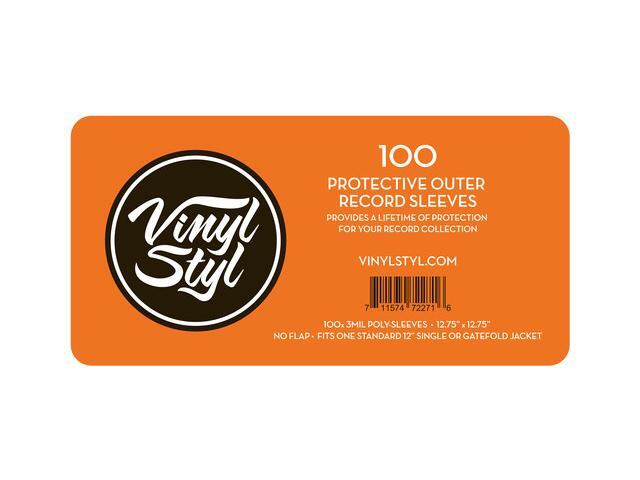 Vinyl Styl - 3 Mil Poly Sleeve 100CT For Vinyl records/LPs