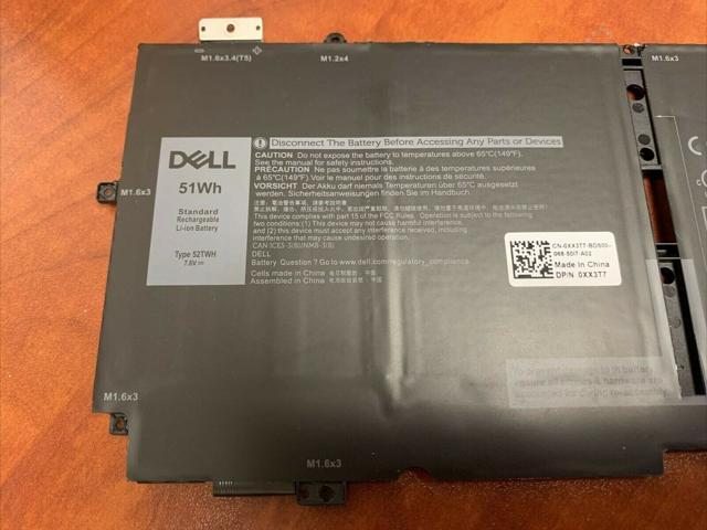 New Dell Original XPS 7390 2-in-1 4-Cell 51Wh OEM Battery 52TWH