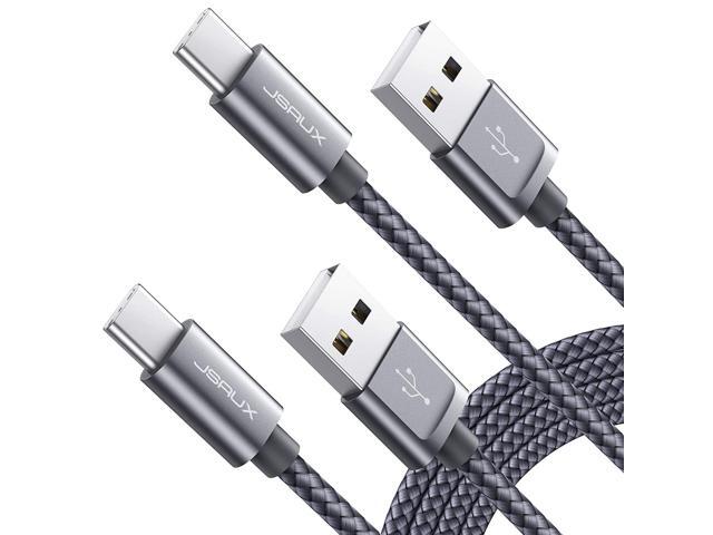 Usb Type C Cable 3A Fast Charging, [2-Pack 6.6Ft] Usb-C Charge Nylon Ed Cord For Samsung Galaxy S20 S10 S9 S8,Usb C Charger And More-Grey
