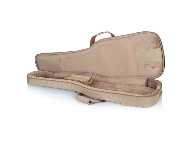 Deluxe Gig Bag For Bass Guitars With Padded Backpack Straps And Large Exterior Pocket; Tan (Lvybassgb200)