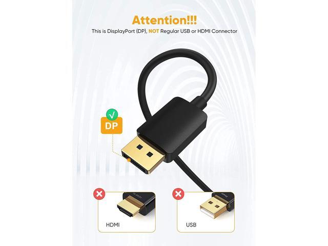 CableCreation Active DisplayPort Male to HDMI Male Cable 4K@60Hz HDR Bundle with 6FT Braided Active DP to HDMI Cable