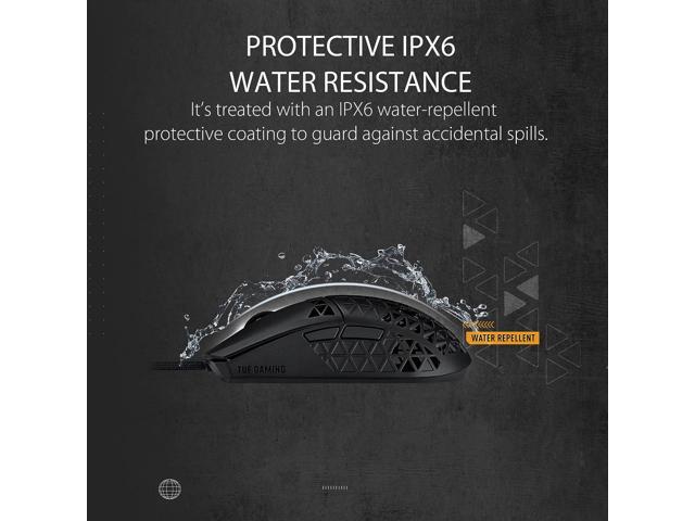 ASUS TUF Gaming M4 Air Lightweight Gaming Mouse 16,000 dpi Sensor, Programmable Buttons, 47g Ultralight Air Shell, IPX6 Water Resistance, TUF...