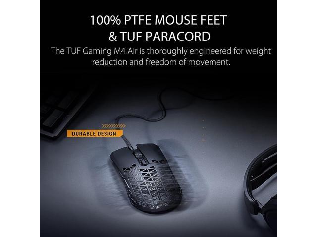 ASUS TUF Gaming M4 Air Lightweight Gaming Mouse 16,000 dpi Sensor, Programmable Buttons, 47g Ultralight Air Shell, IPX6 Water Resistance, TUF...