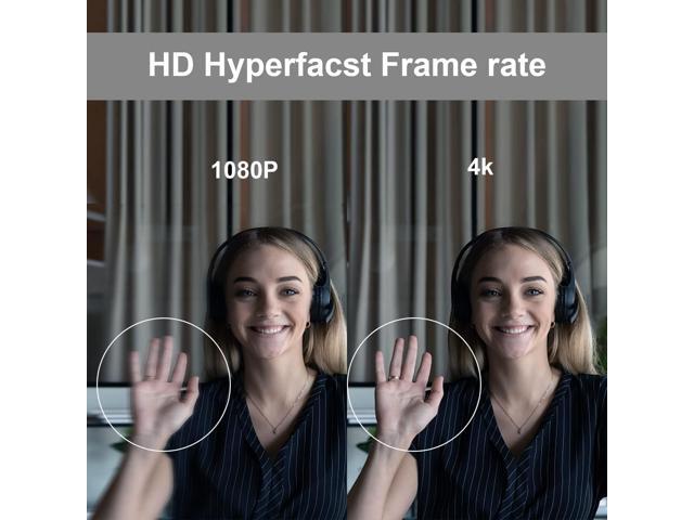Zell 4K Conference Room Webcam With Dual Microphones And Speaker, Computer Video Camera With Wide Angle Ai Auto Framing For Streaming Meeting,...