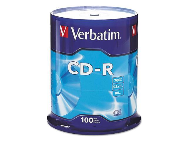 Verbatim CD-R Discs 700MB/80min 52x Spindle Silver 100/Pack 94554