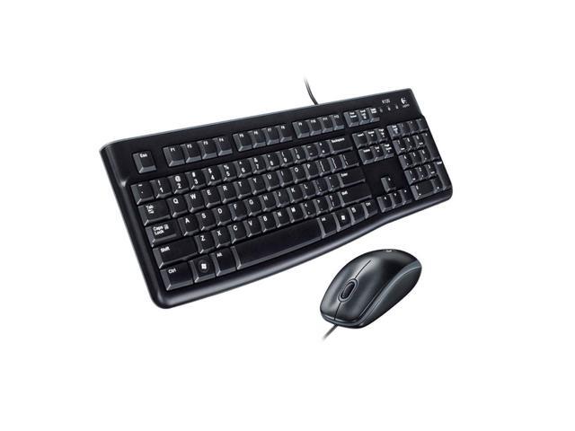 Logitech Desktop MK120 Mouse and Keyboard Combo. PC Mac Computer Bundle Wired