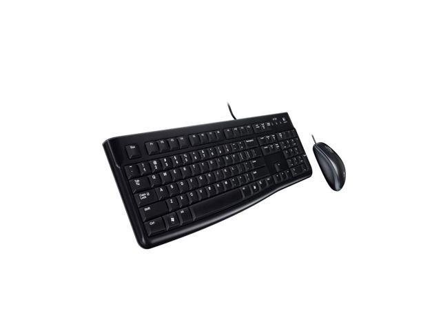 Logitech Desktop MK120 Mouse and Keyboard Combo. PC Mac Computer Bundle Wired