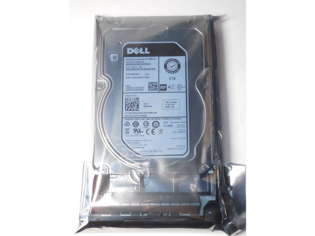 RHVWG DELL ENTERPRISE CLASS 6TB 7.2K SAS 3.5' 12Gb/s HDD W/TRAY F238F FS