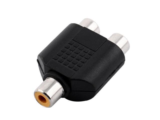 RCA Phono Y Cable Splitter 1 Female to 2 Female Socket Audio Sound Adapter