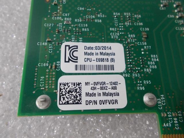 Dell VFVGR // X520-DA2 Dual Port 10Gb/s PCI-E x8 Network Adapter NO FSP