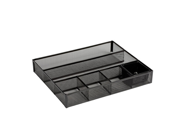 Rolodex Deep Desk Drawer Organizer, Metal Mesh, Black (22131)