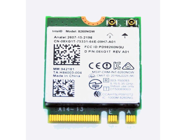 Dell Intel Dual Band NGFF Wireless AC-8260 + BT 4.2 WLAN Card 8260GNW 8XG1T