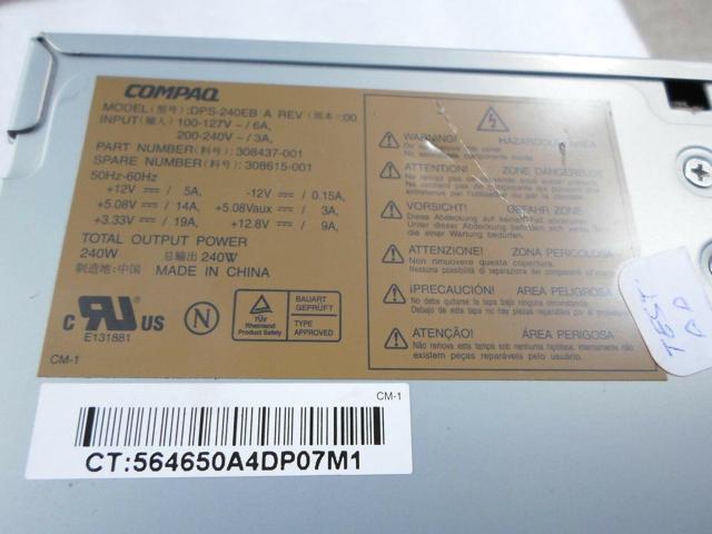 HP Compaq 308615-001,308437-001 DPS-240EB D530 Power Supply 240W