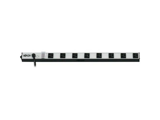 NEW Tripp Lite PS240810 8-Outlet Vertical Power Strip, 120V, 15A, 10-ft. Cord,