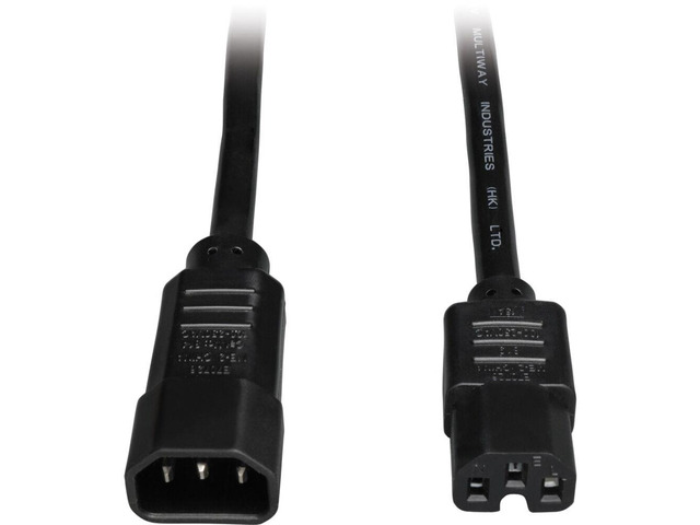 Tripp Lite P018-006 6ft Computer Power Cord Cable C14 to C15 Heavy Duty 16A 14A