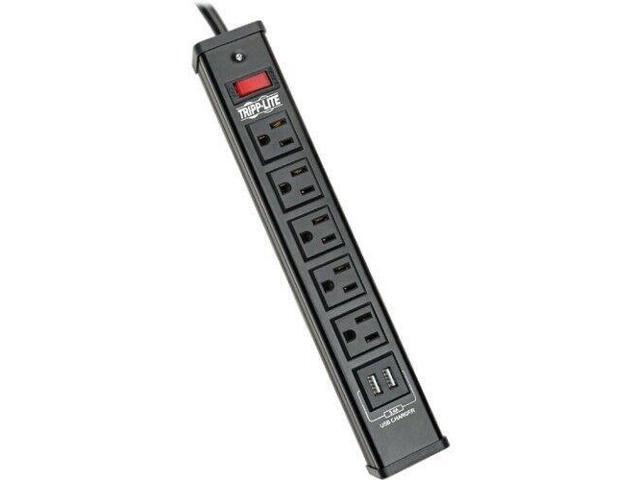 NEW Tripp Lite TLM526USBB Protect It! 5-Outlet Surge Suppressor/Protector Strip