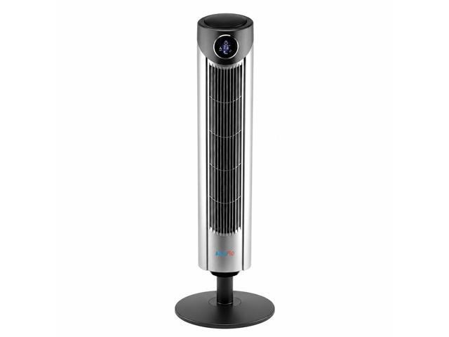 Arctic-Pro Digital Screen Oscillating Tower Fan with Remote Control, Gray, 42-Inch