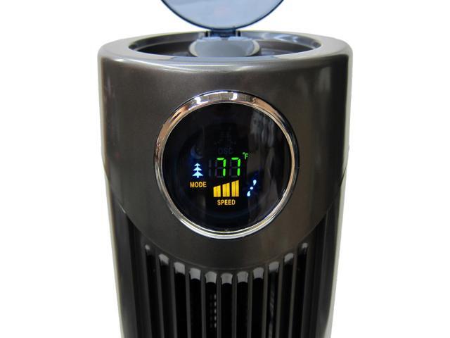 Arctic-Pro Digital Screen Oscillating Tower Fan with Remote Control, Dark Gray, 42-Inch