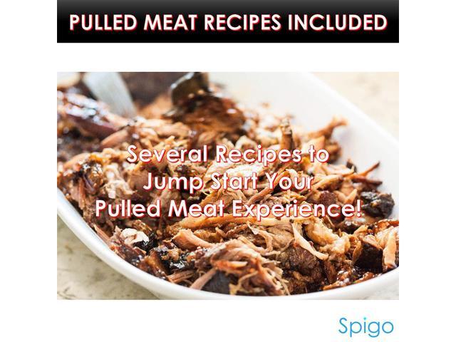 Spigo 2-Piece Multi-Purpose Pulled Meat Shredder Fork Set, Silver, 7.9 Inches