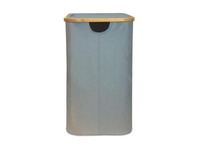 Oceanstar Double Soft Sided Laundry Hamper Sorter With Bamboo Rim Lid