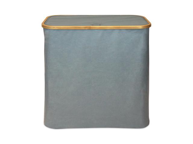 Oceanstar Double Soft Sided Laundry Hamper Sorter With Bamboo Rim Lid