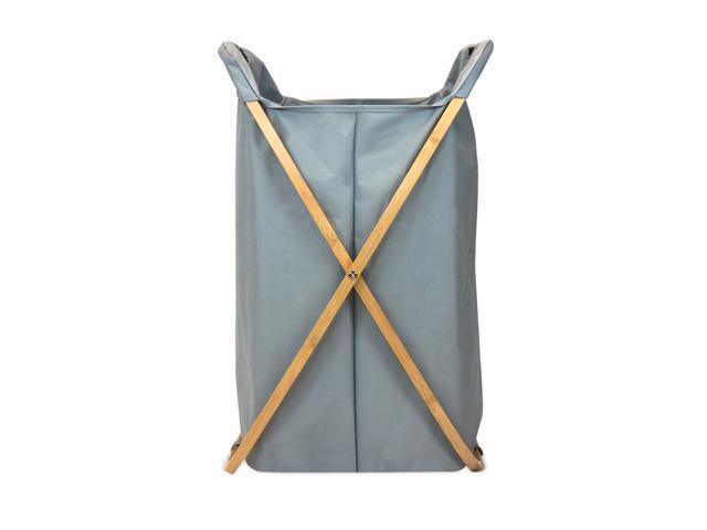 Oceanstar Bamboo Folding X-Frame Laundry Hamper Sorter