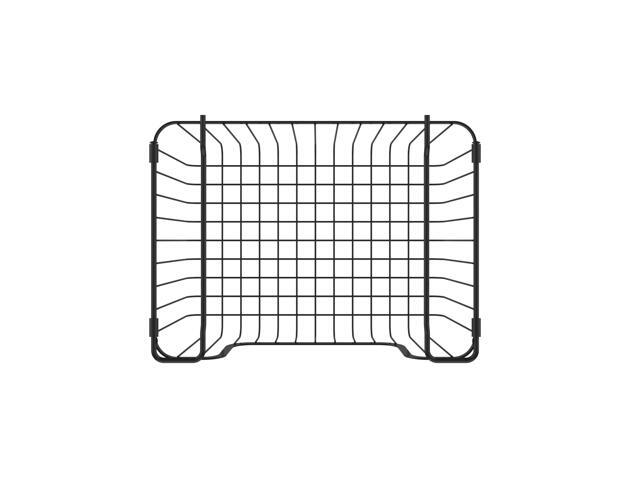Oceanstar Stackable Metal Wire Storage Basket Set for Pantry, Countertop, Kitchen or Bathroom Black, Set of 2