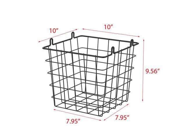 Oceanstar 3-Tier Metal Wire Storage Basket Stand with Removable Baskets Black