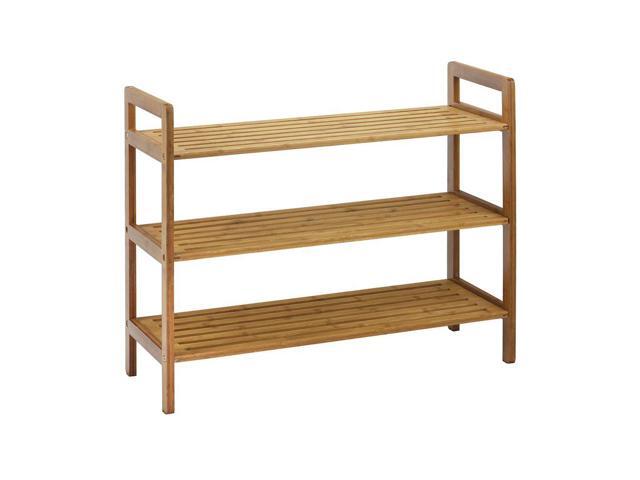 Oceanstar 3-Tier Bamboo Shoe Rack, Natural