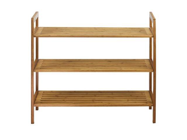 Oceanstar 3-Tier Bamboo Shoe Rack, Natural