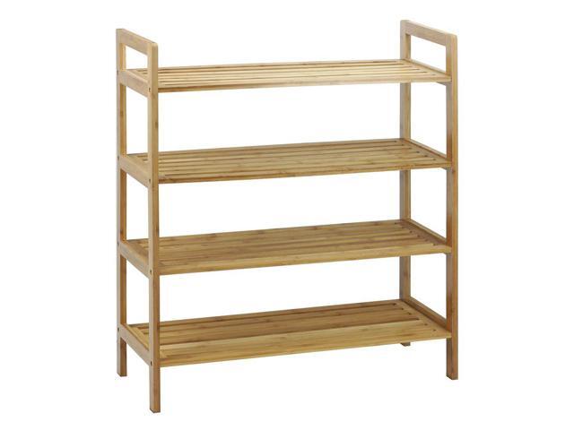 Oceanstar 4-Tier Bamboo Shoe Rack, Natural