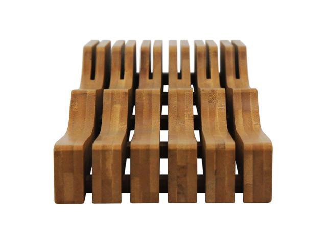 Oceanstar In-Drawer Bamboo Knife Organizer