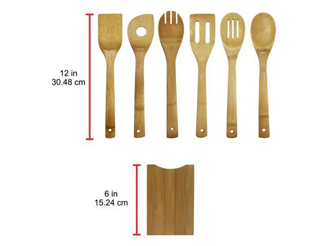 Oceanstar Design KT1279 7-Piece Bamboo Cooking Utensil Set