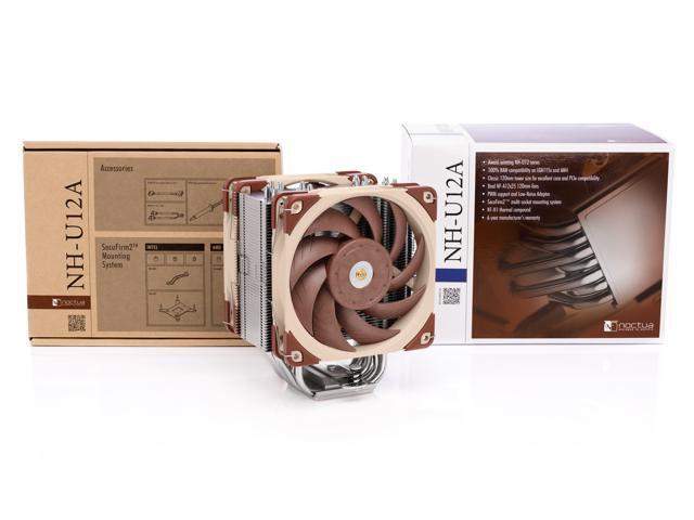 Noctua NH-U12A, Premium CPU Cooler with High-Performance Quiet NF-A12x25 PWM Fans (120mm, Brown)