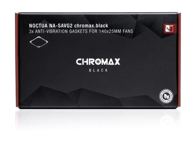 Noctua NA-SAVG2 chromax. black, Anti-Vibration Gaskets for 140x25mm Fans (Set of 3, Black)