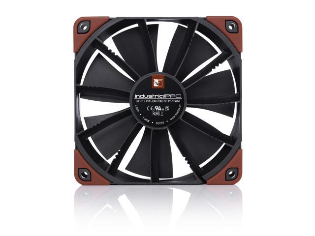 Noctua NF-F12 iPPC-24V-2000 SP IP67 PWM, Heavy Duty Cooling Fan, 4-Pin, 2000 RPM, 24V Version (120mm, Black)