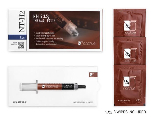 Noctua NT-H2 3.5g Pro-Grade Thermal Compound Paste incl. 3 Cleaning Wipes (3.5g) - image 3