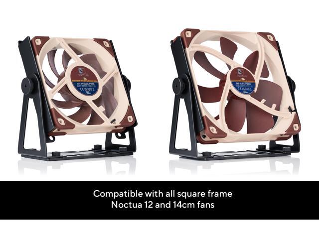 Noctua NV-FM1, Pivoting Multi-Purpose Fan Mount for 120 & 140mm Fans (Black)
