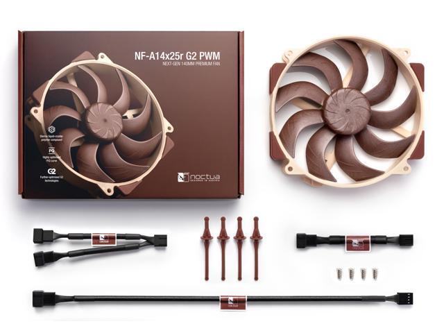 Noctua NF-A14x25r G2 PWM, Premium-Quality Quiet Round-frame 140mm PC Fan, 4-pin (Brown)