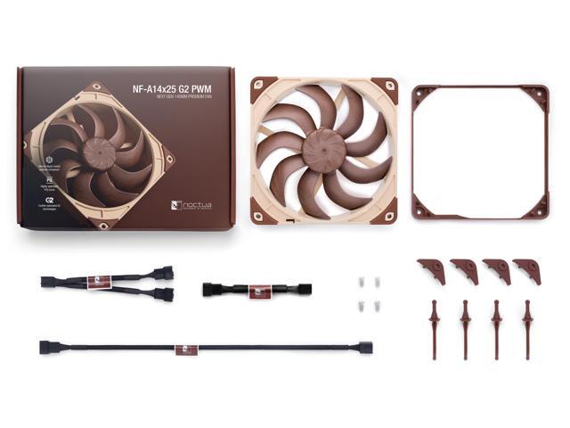 Noctua NF-A14x25 G2 PWM, Premium-Quality Quiet 140mm PC Fan, 4-pin (Brown)