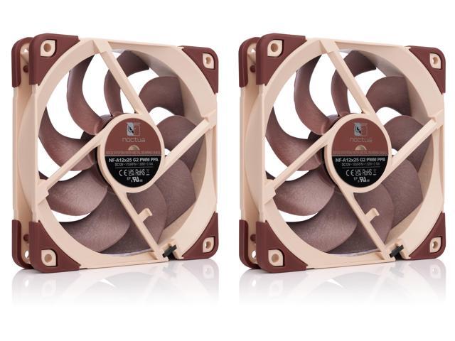 Noctua NF-A12x25 G2 PWM Sx2-PP, Dual Fan Set for Push-Pull and Side-by-Side Applications (Brown)