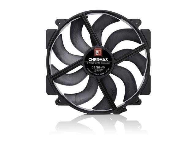 Noctua NF-A14x25r G2 PWM chromax. black, Premium-Quality Quiet Round-Frame 140mm PC Fan (Black)