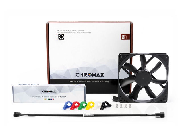 Noctua NF-S12A PWM chromax. black. swap, Premium Quiet Fan, 4-Pin (120mm, Black)